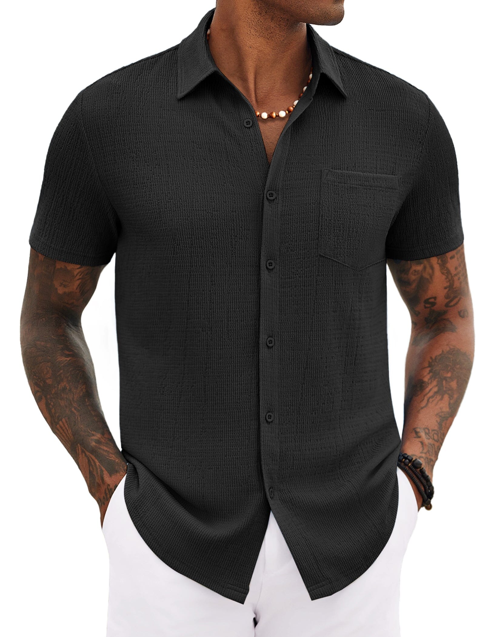 Casual Summer Textured Shirt