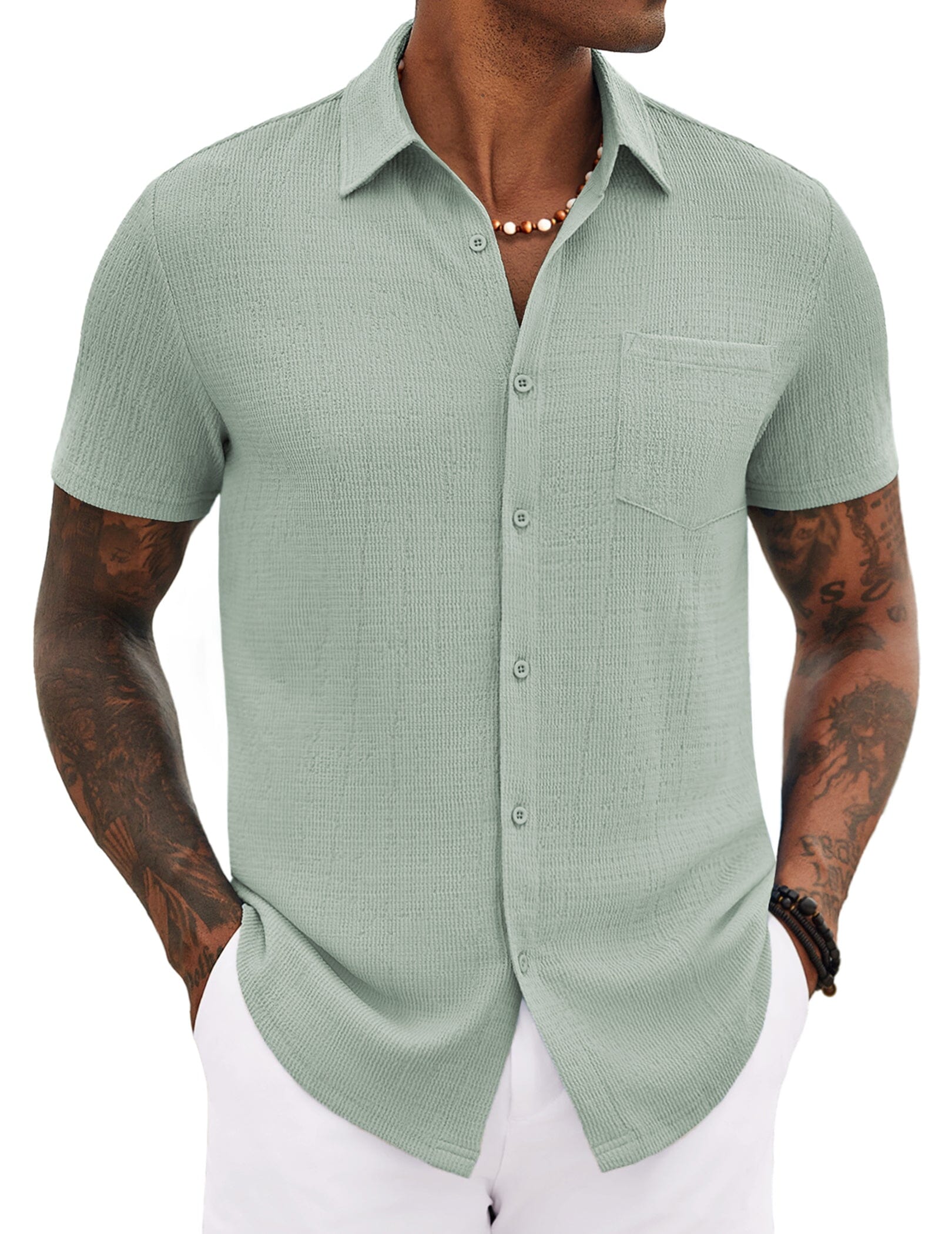 Casual Summer Textured Shirt