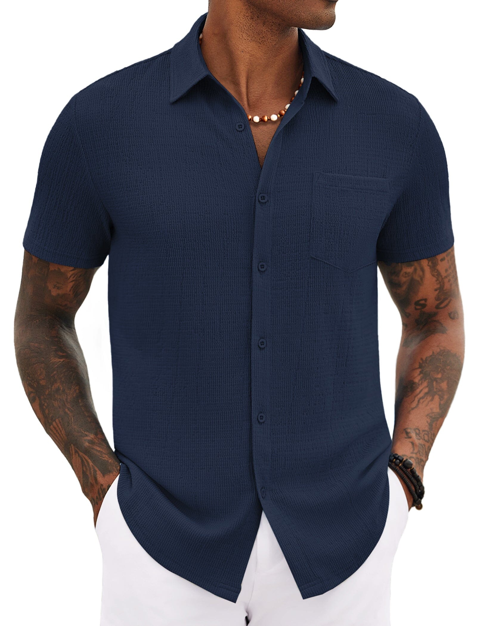 Casual Summer Textured Shirt