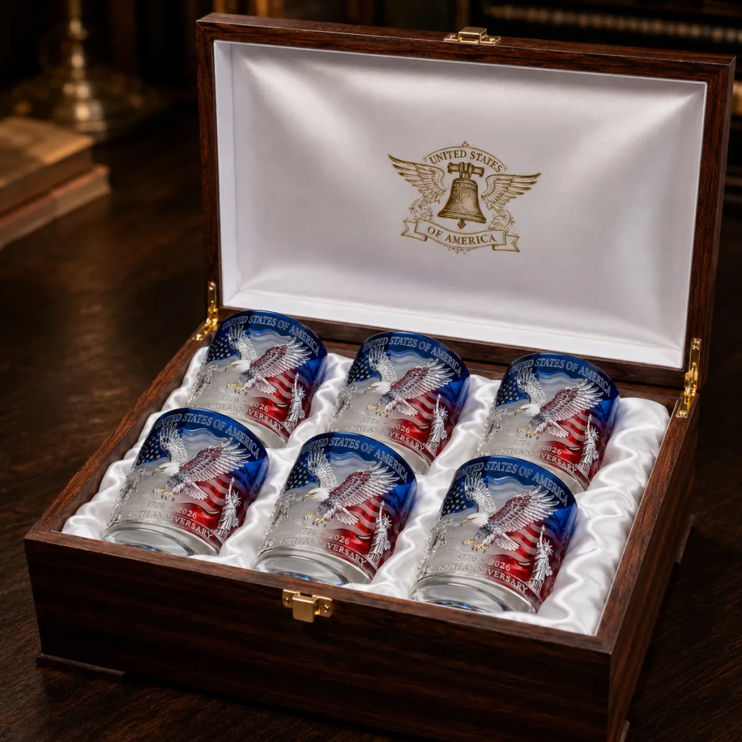 Limited Edition 2026 USA 250th Anniversary Commemorative Whiskey Decanter & Glass – 1776-2026 Heritage Edition