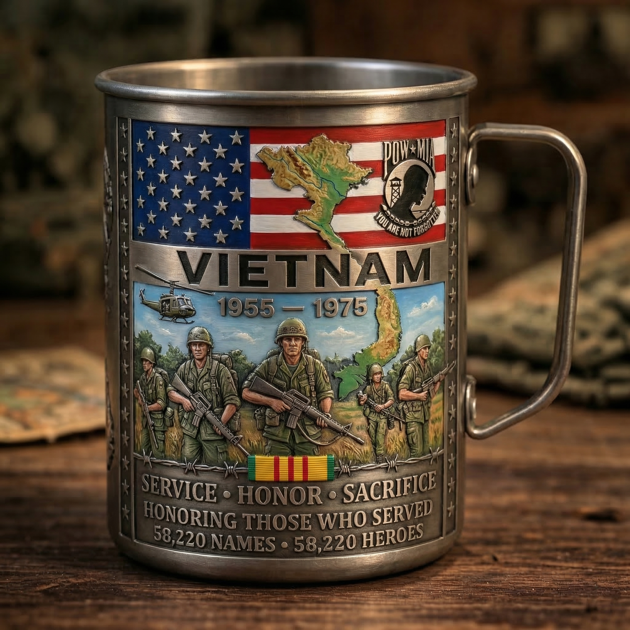 49% OFF 🎖️- Vietnam Veteran Honor Coffee Mug – 1955-1975 Service Tribute