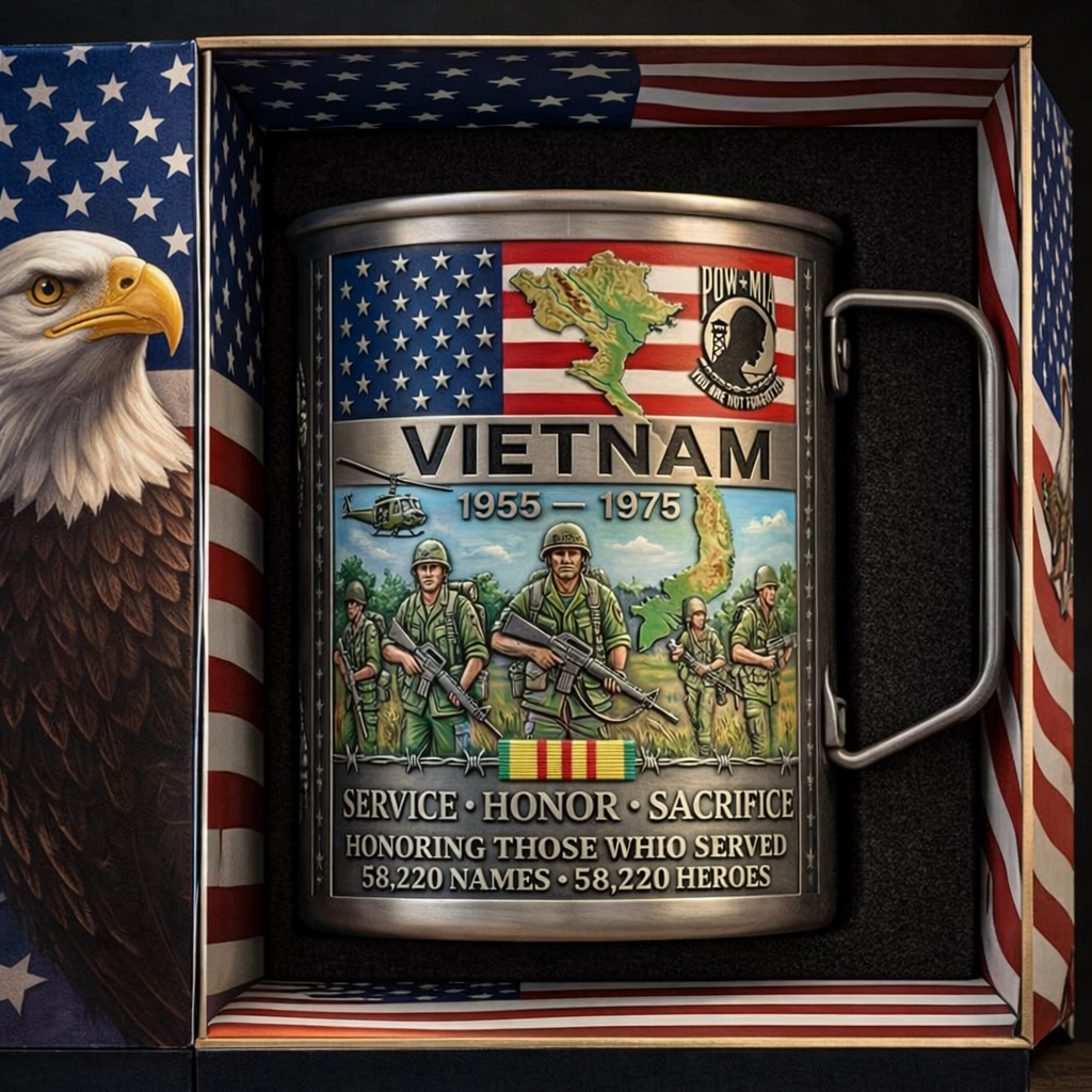 49% OFF 🎖️- Vietnam Veteran Honor Coffee Mug – 1955-1975 Service Tribute