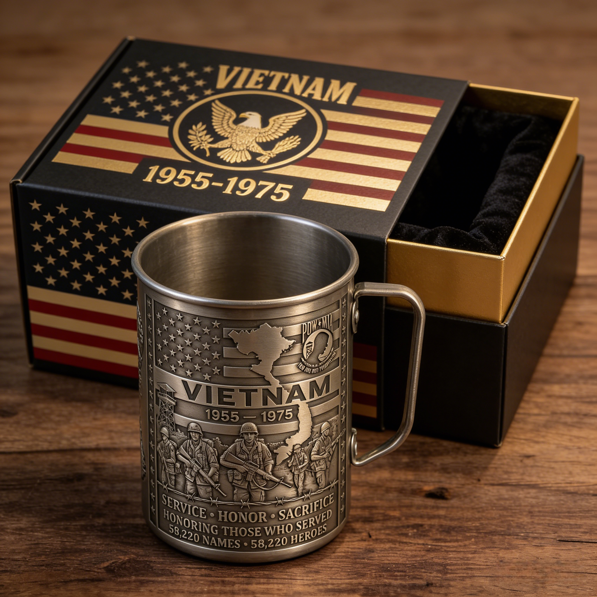49% OFF 🎖️- Vietnam Veteran Honor Coffee Mug – 1955-1975 Service Tribute
