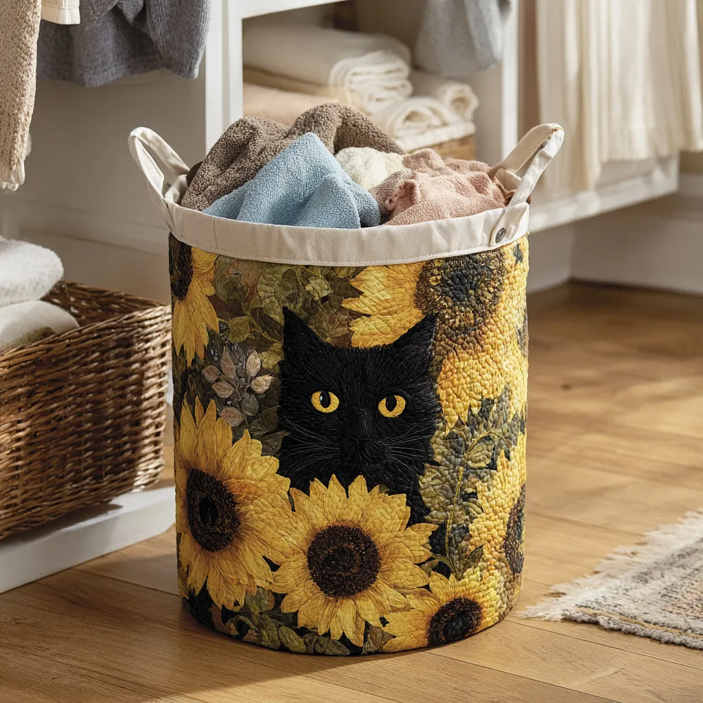 Cat Quilted Laundry Basket NCU0QN041