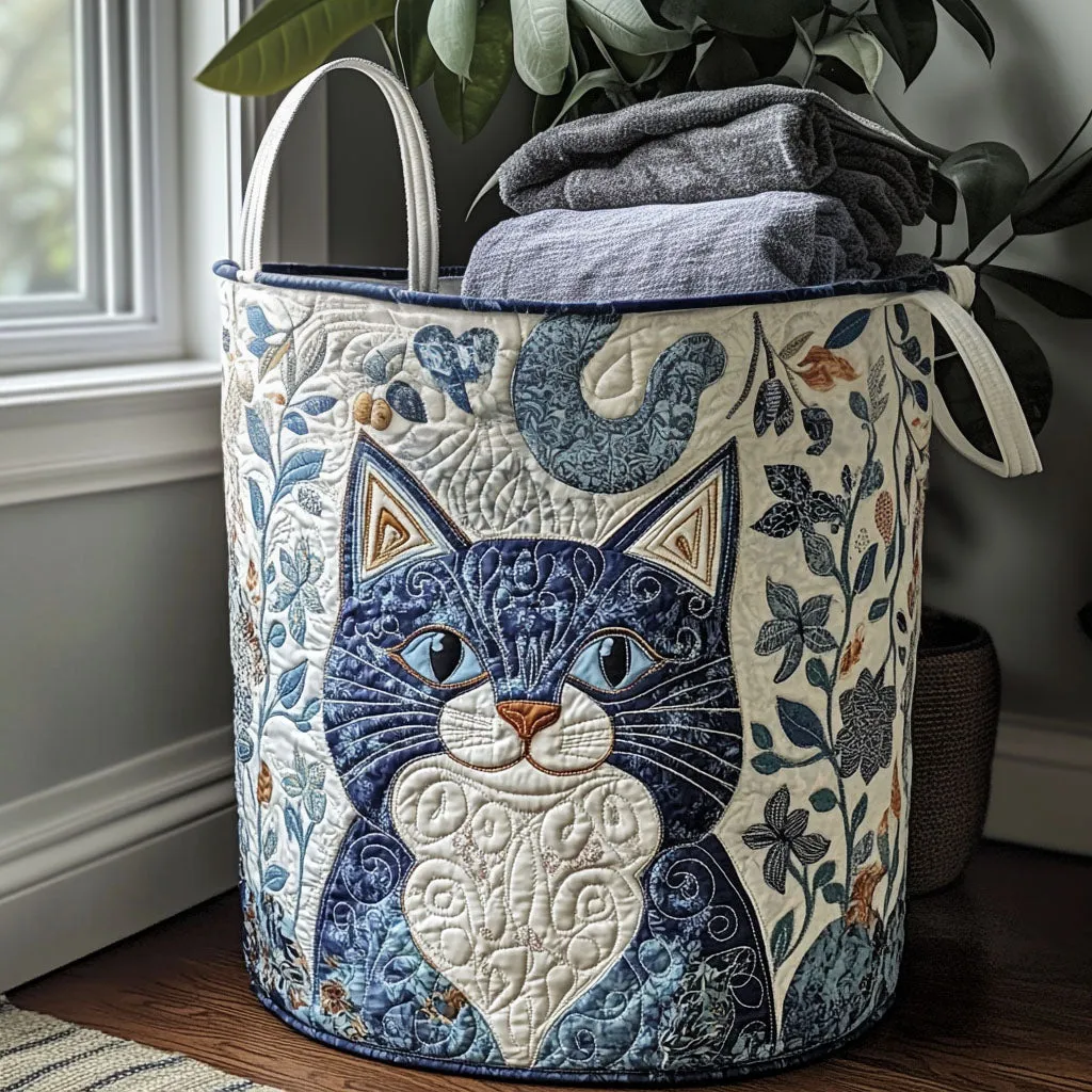Cat Quilted Laundry Basket NCU0QN041