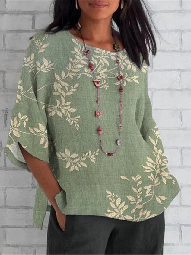 Loose Cotton And Linen Vintage Shirt