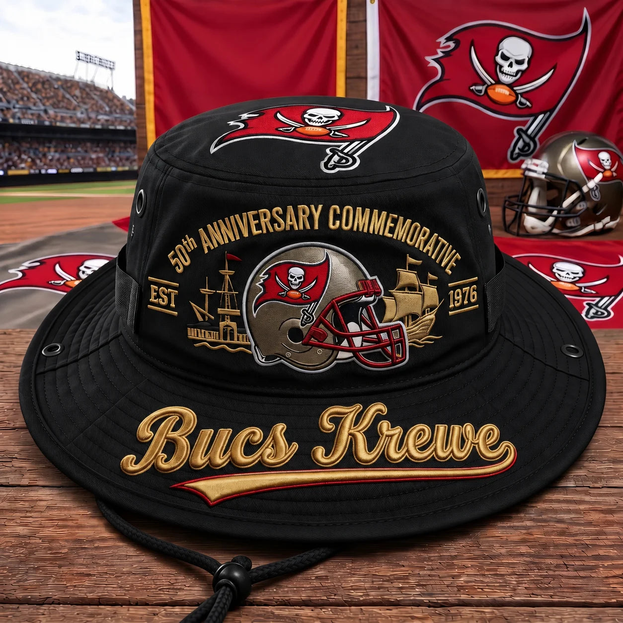Bucs Krewe 50th Anniversary Commemorative Boonie Hat