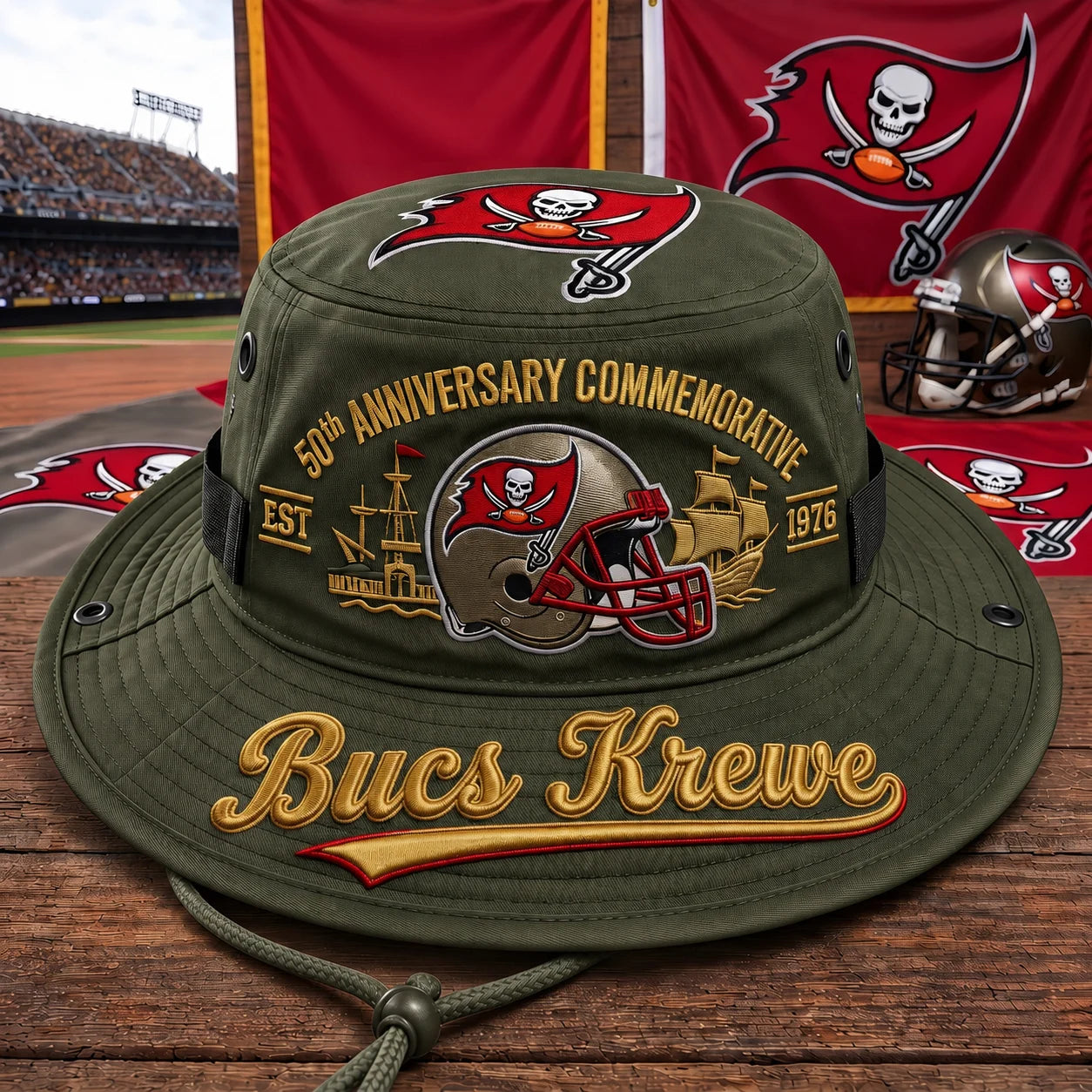 Bucs Krewe 50th Anniversary Commemorative Boonie Hat