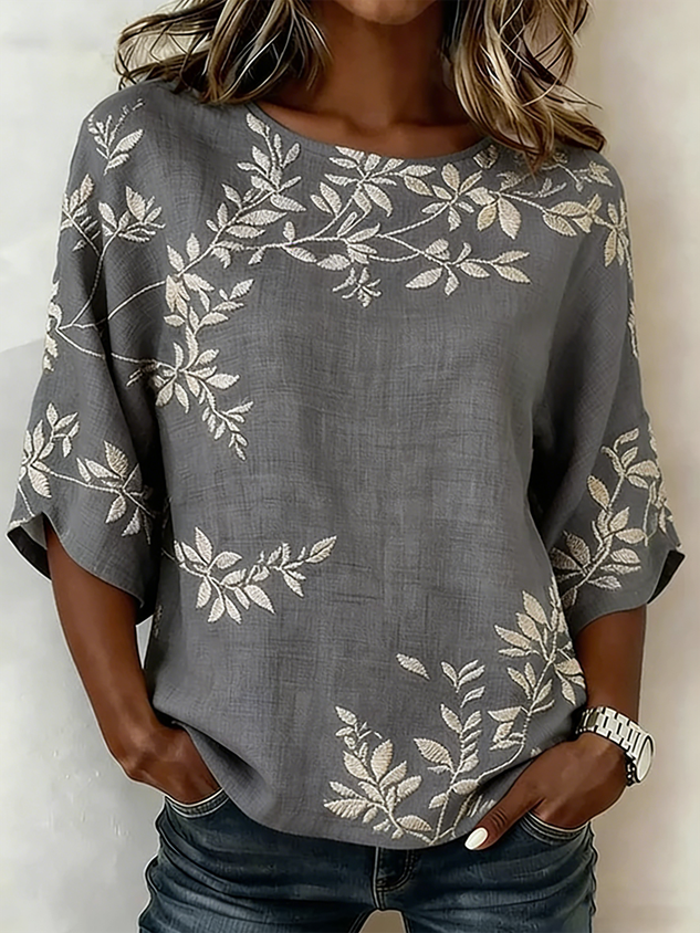 Loose Cotton And Linen Vintage Shirt