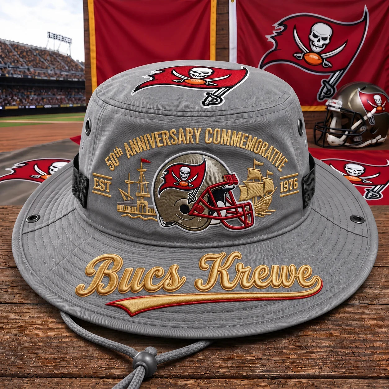 Bucs Krewe 50th Anniversary Commemorative Boonie Hat
