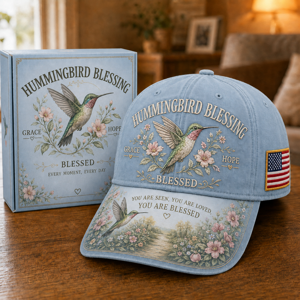 🔥Buy 2 Get 1 Free🔥 Hummingbird Blessing Faith Garden Cap