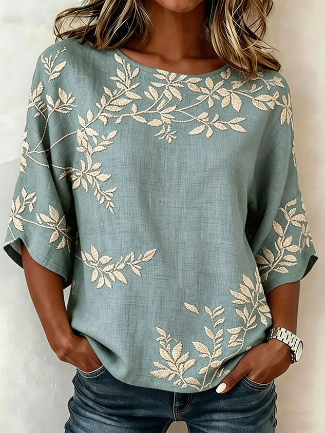 Loose Cotton And Linen Vintage Shirt