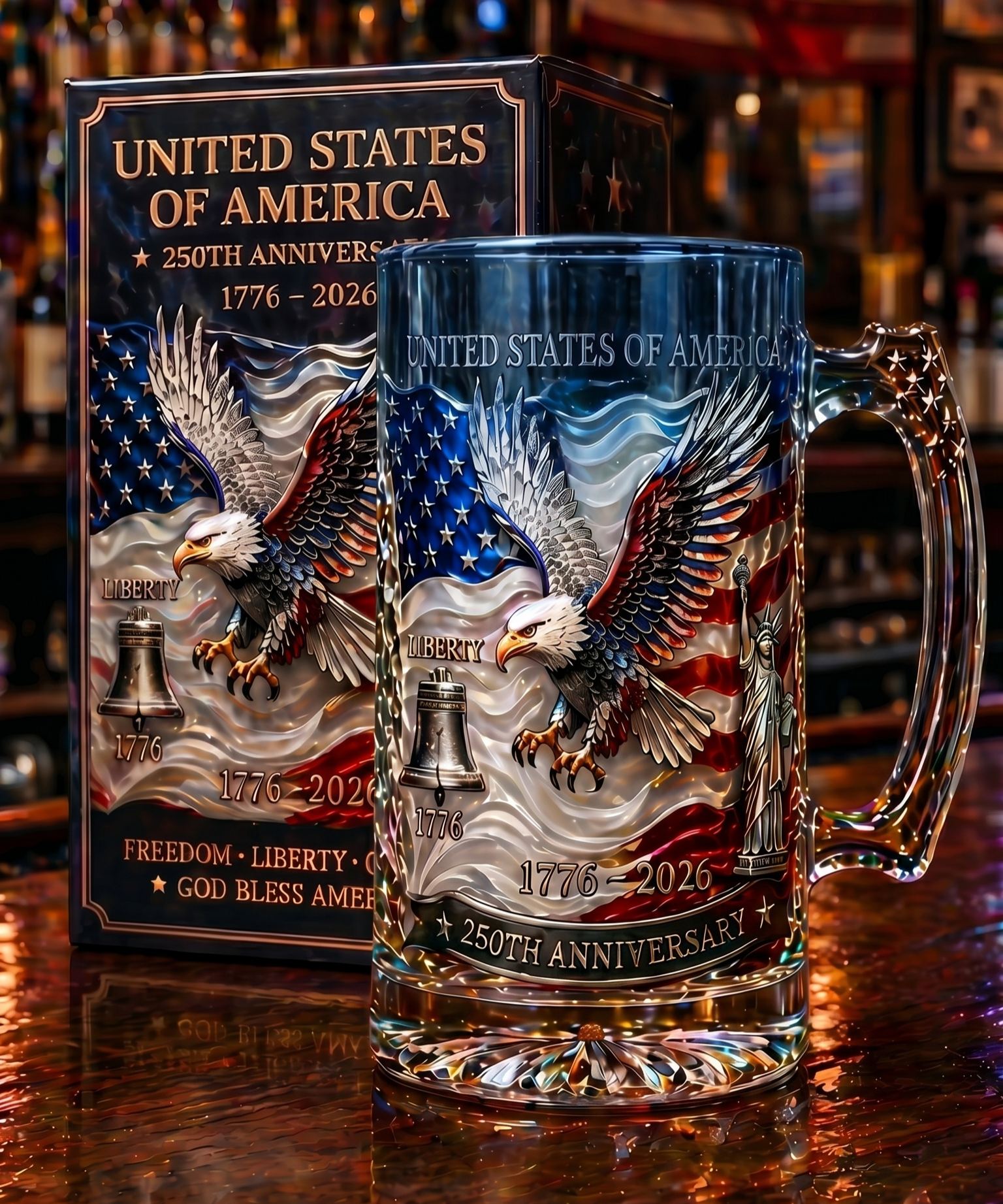 🔥(Limited 2500) 🎁-U.S. 250th Anniversary Heritage Beer Mug🍻