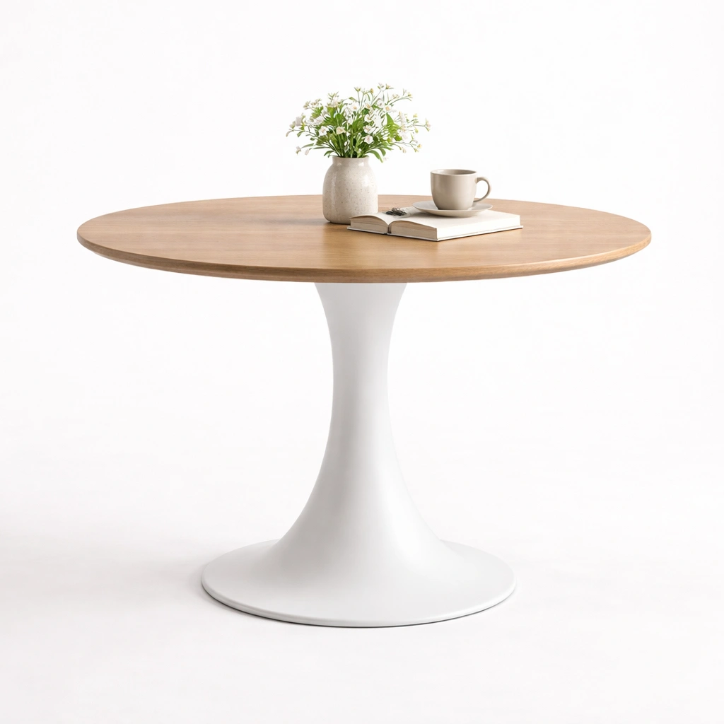 Esstisch Rund Holz Weiss Modern-ArdentlyHome