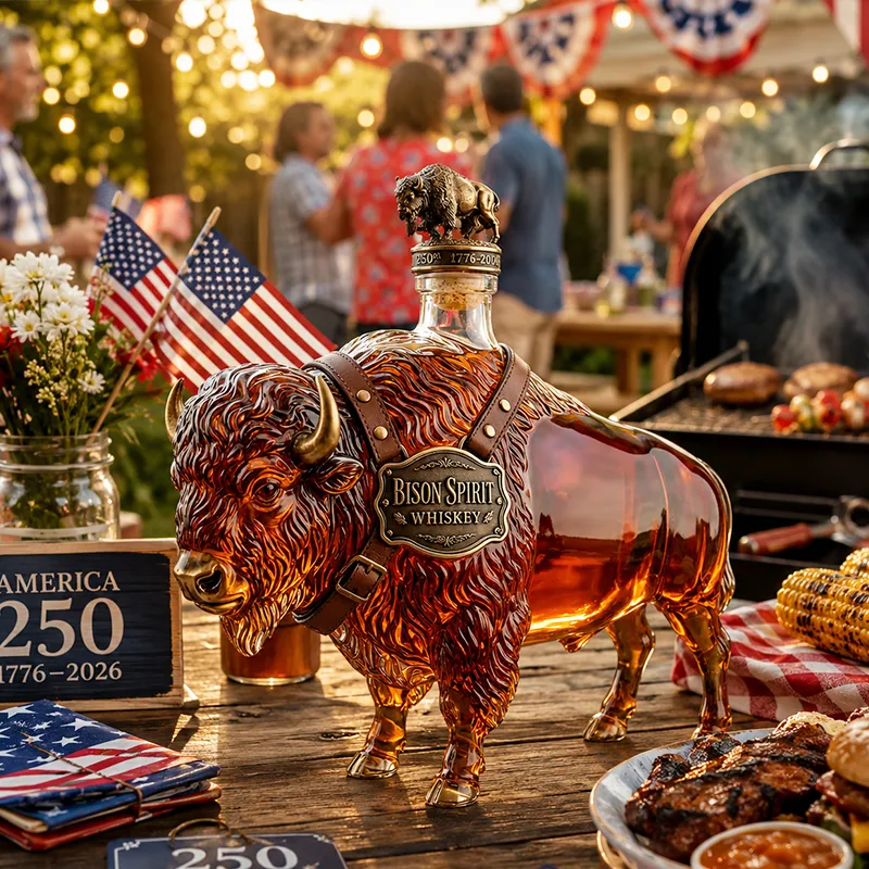 Bison Spirit Bison Whiskey Decanter | Limited Edition Home Bar Decor