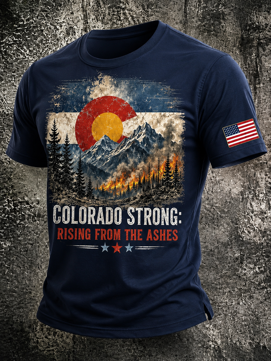 Men’s Advanced Cooling Tech Tribute T-Shirt – Moisture-Wicking Breathable Fabric Wildfire Hero Memorial Tee