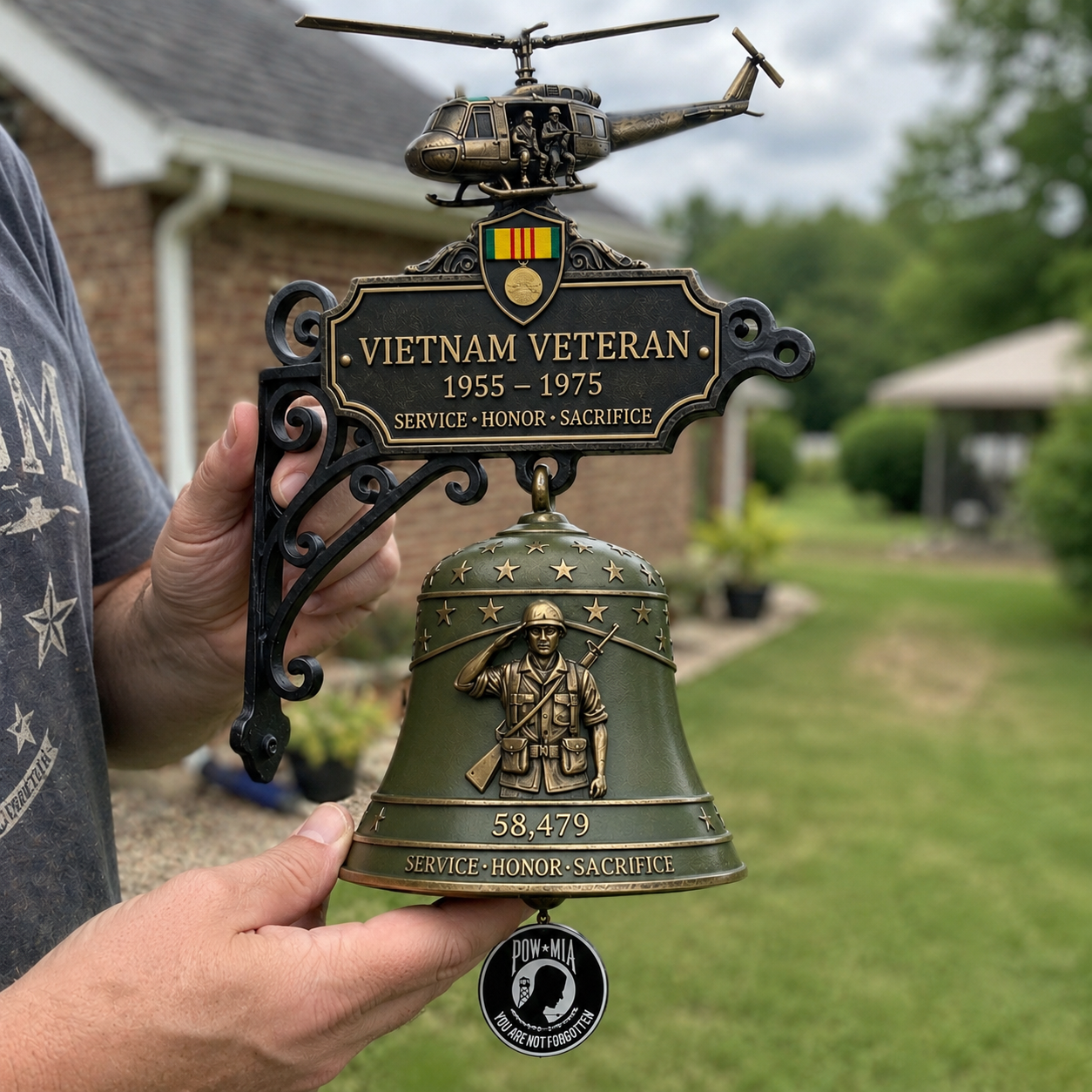 🔔 Last Day Promo: 49% OFF ​- 🥇 -Vietnam Veteran Tribute Wall Bell