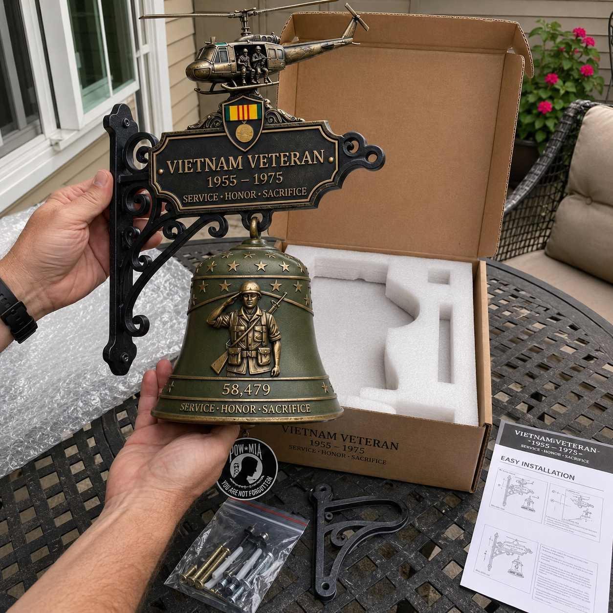 🔔 Last Day Promo: 49% OFF ​- 🥇 -Vietnam Veteran Tribute Wall Bell