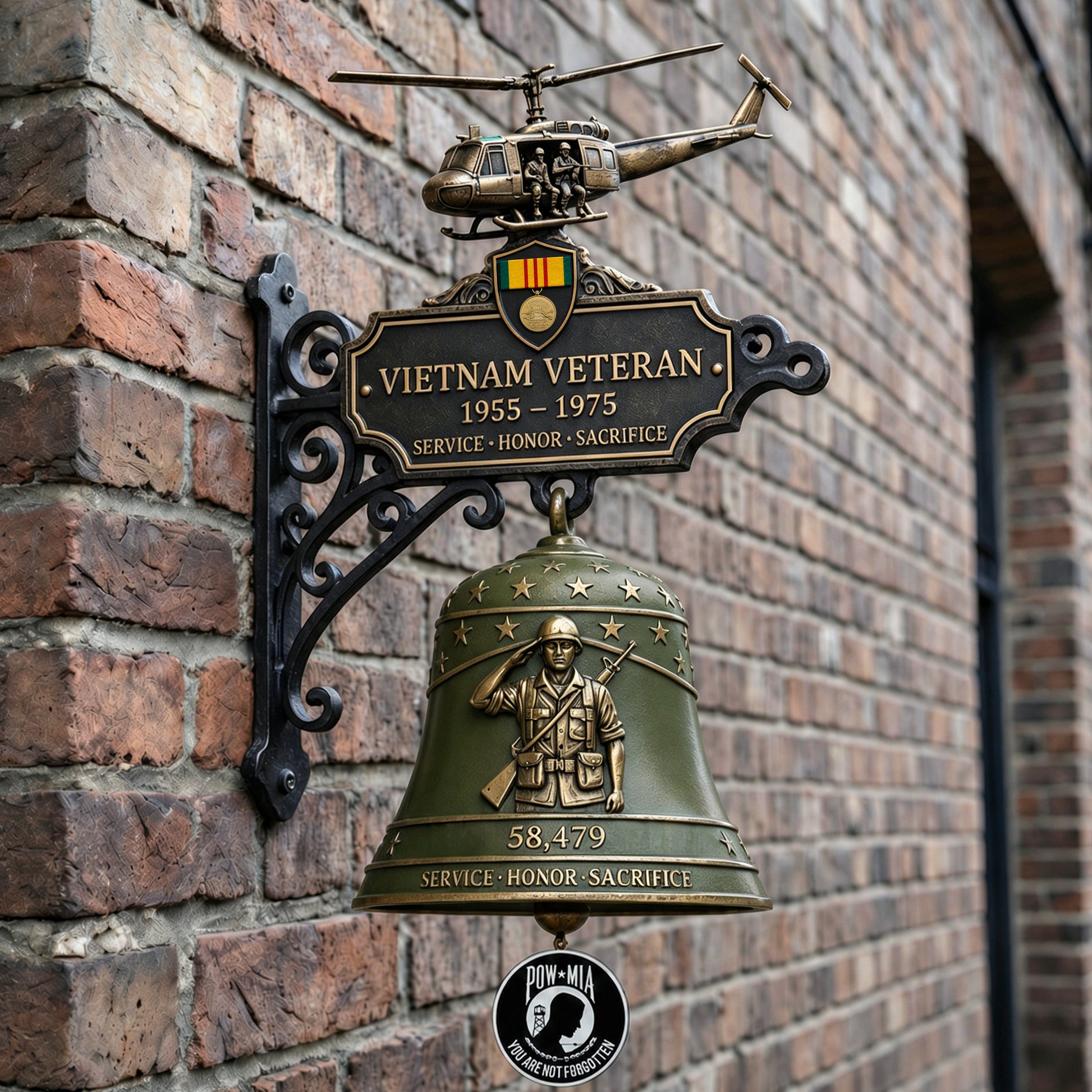 🔔 Last Day Promo: 49% OFF ​- 🥇 -Vietnam Veteran Tribute Wall Bell
