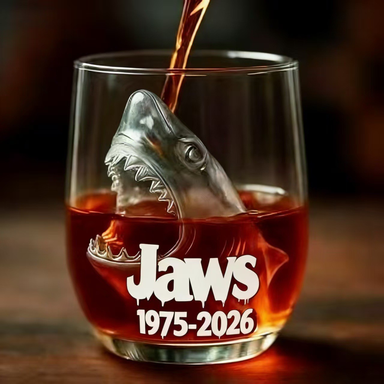 Jaws 50th Anniversary Limited Edition Glass