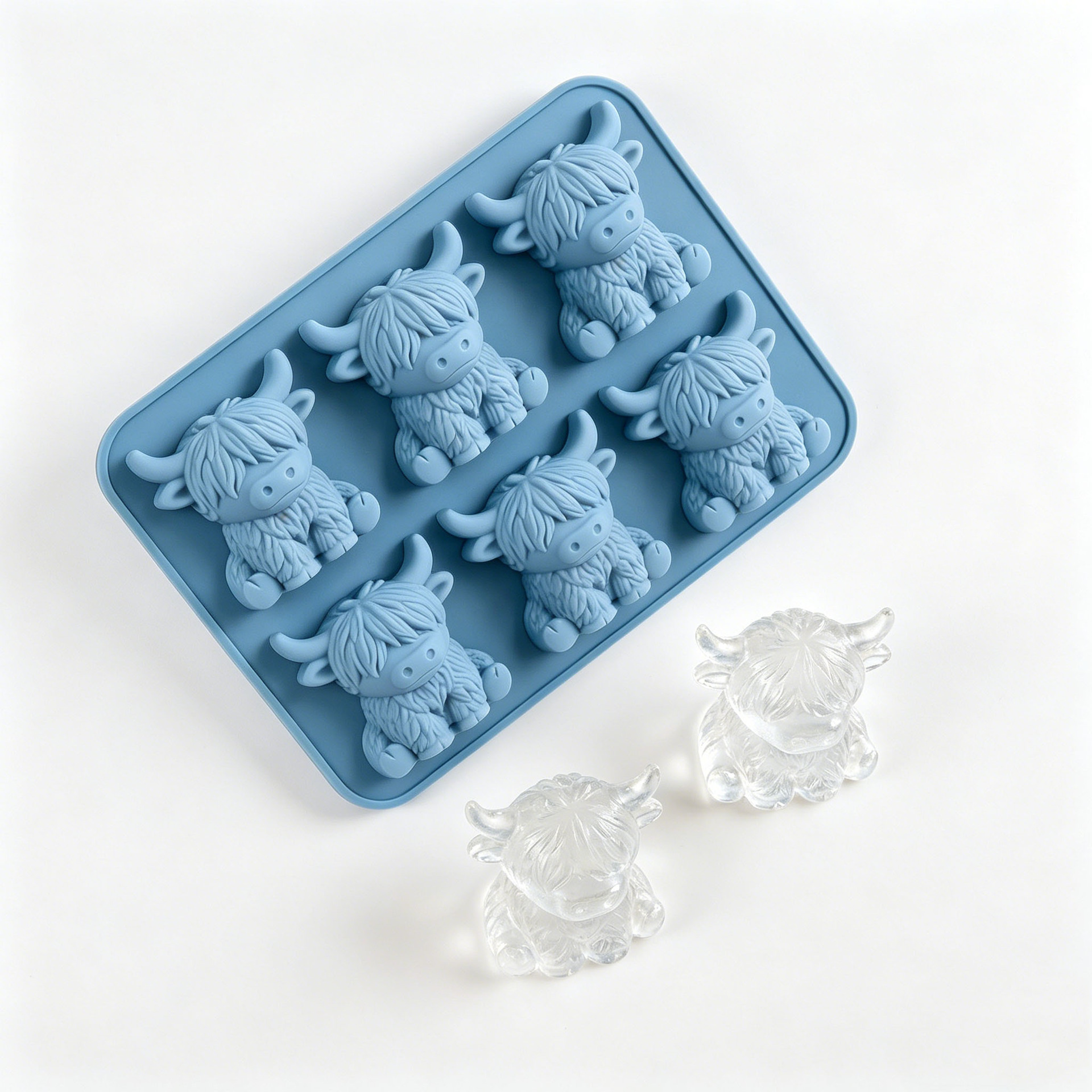 "Highland Cow Ice Cube Tray – Fun Whiskey & Cocktail Mold for Adults"