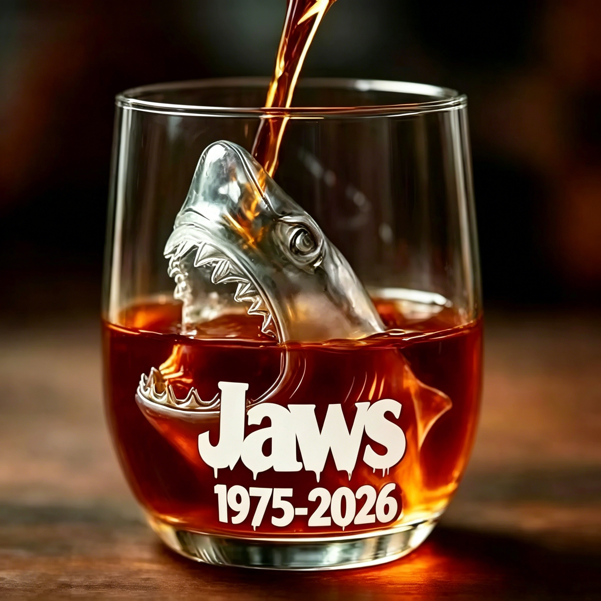 Jaws 50th Anniversary Limited Edition Glass