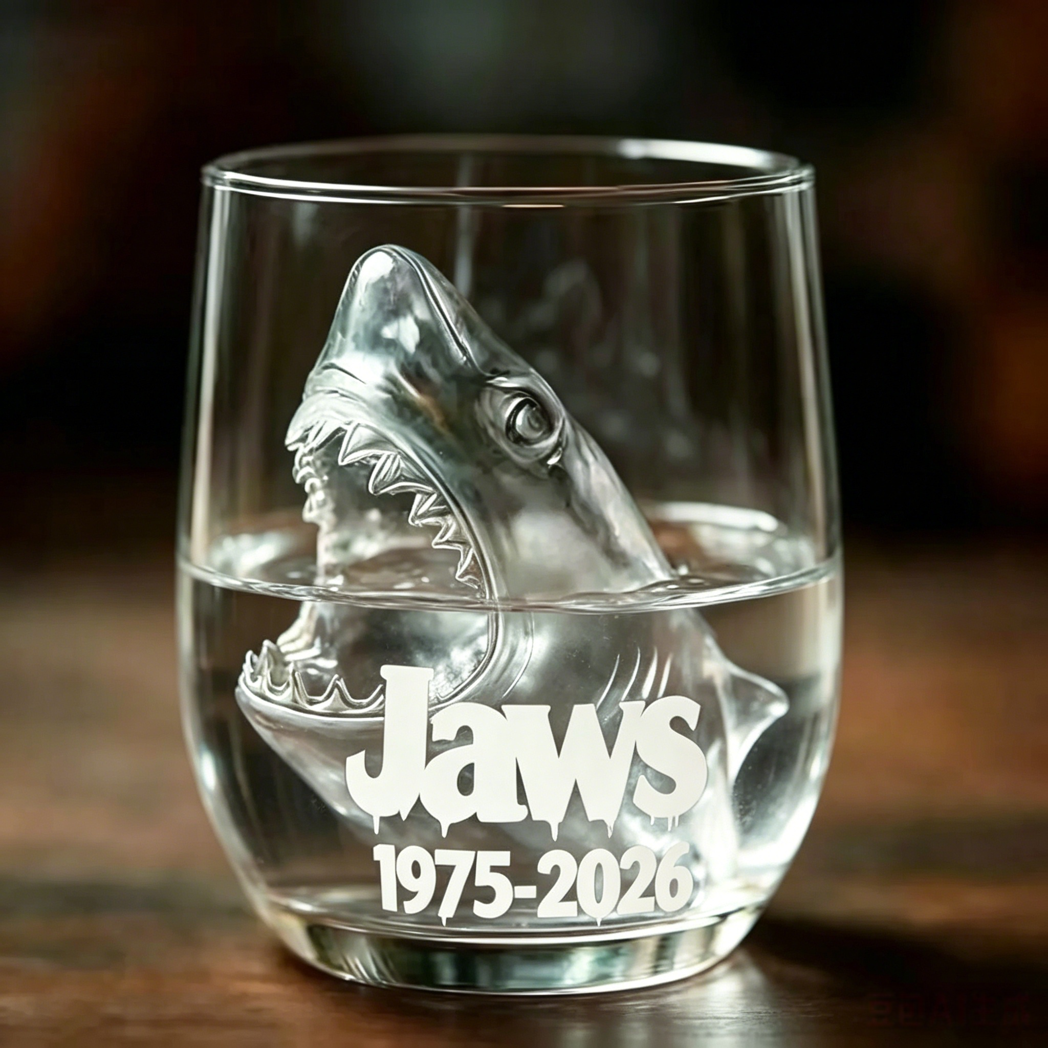Jaws 50th Anniversary Limited Edition Glass