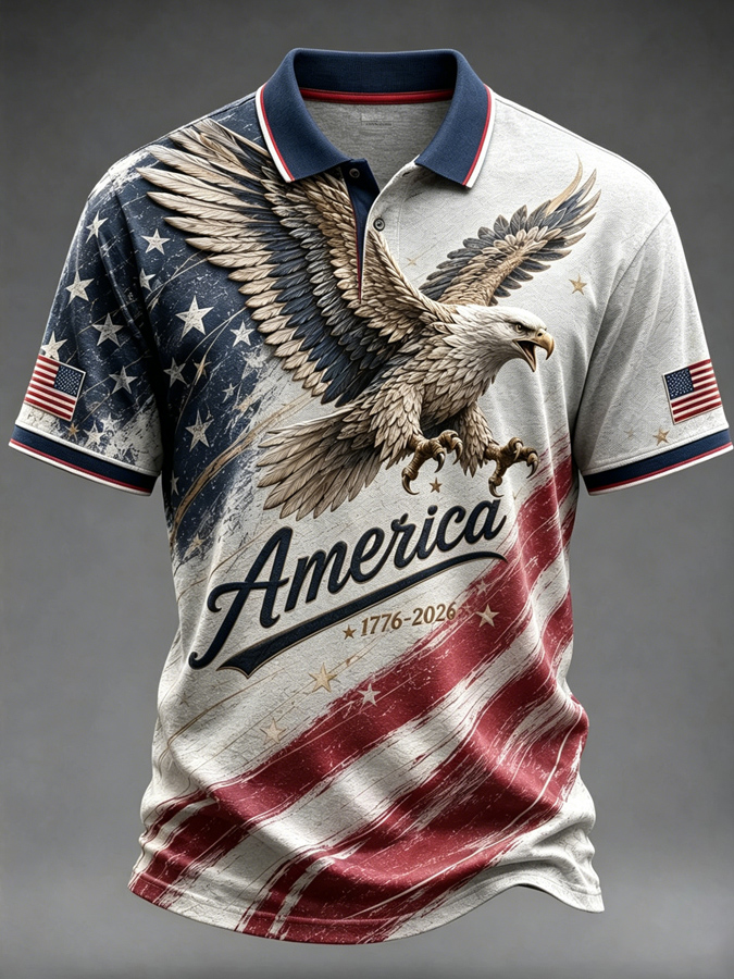 Men's U.S. 250th Anniversary Printed Polo Shirt