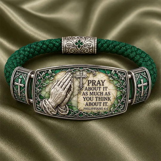 Christian Philippians 4:6 Cross Religious Wristband