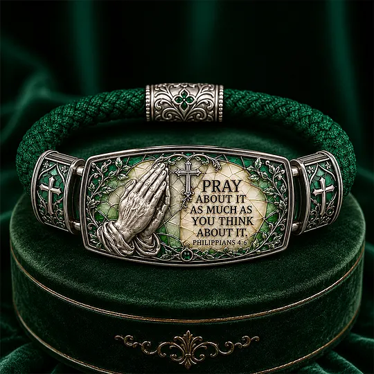 Christian Philippians 4:6 Cross Religious Wristband