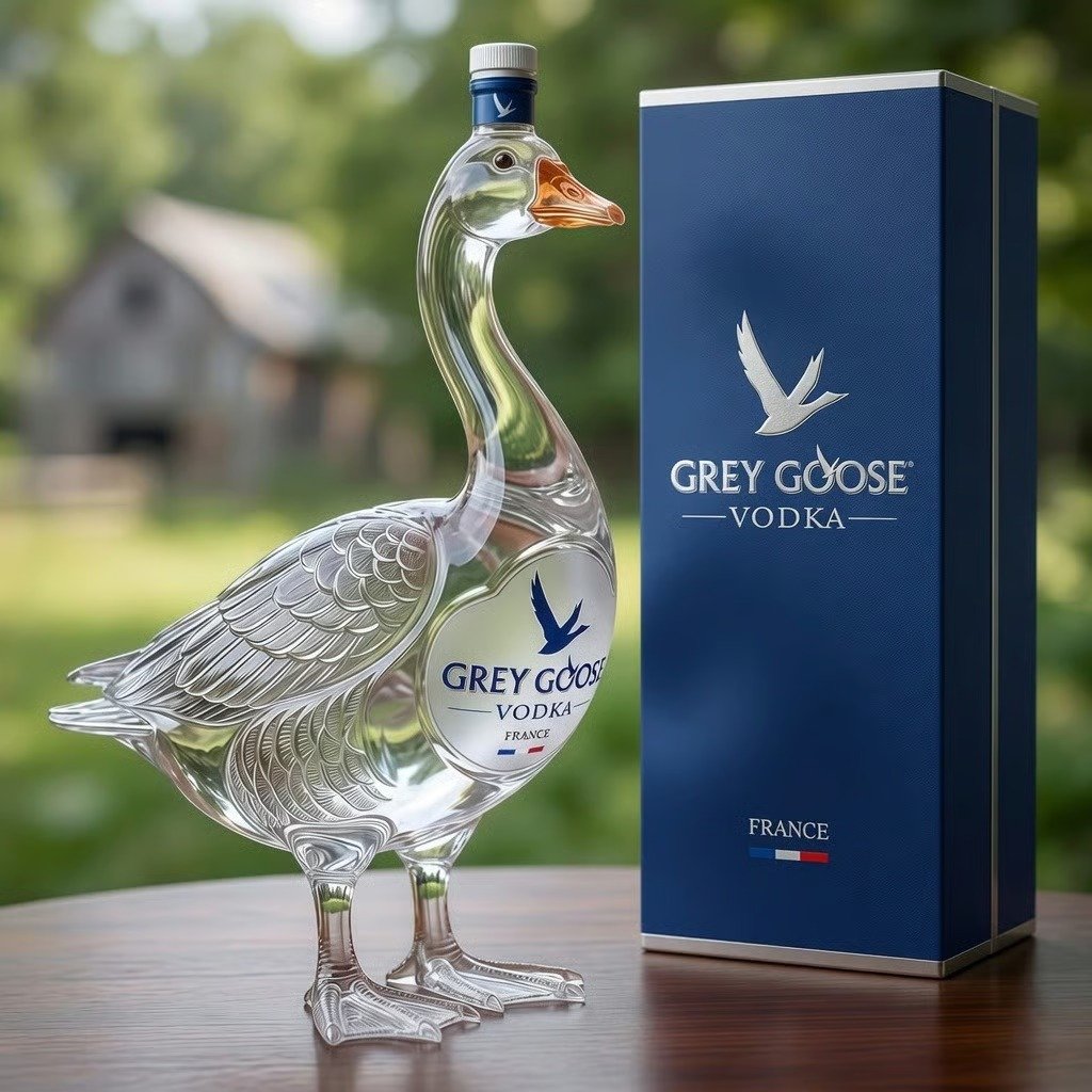 Grey Goose Vodka 3D Sculpted Grey Goose Bottle