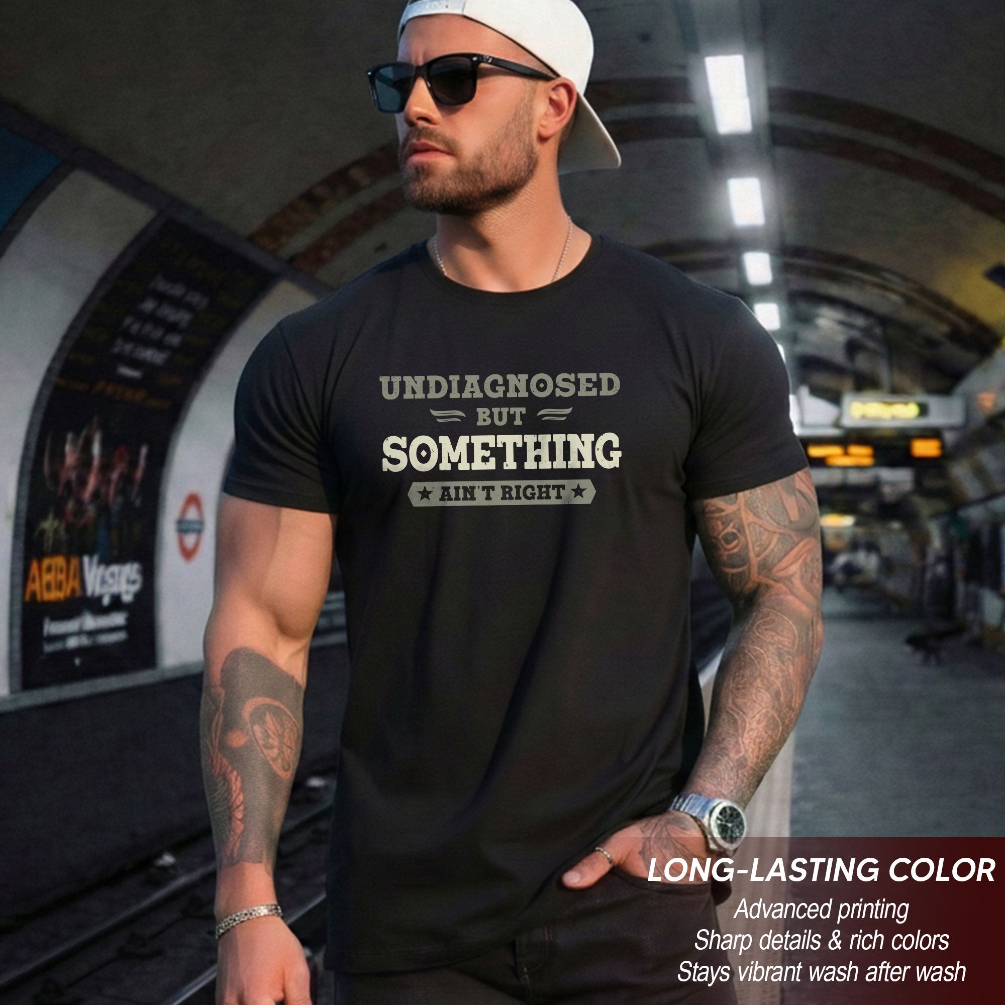 Undiagnosed But Something Ain't Right Cooling T-Shirt – Breathable Quick-Dry Sarcastic Graphic Tee