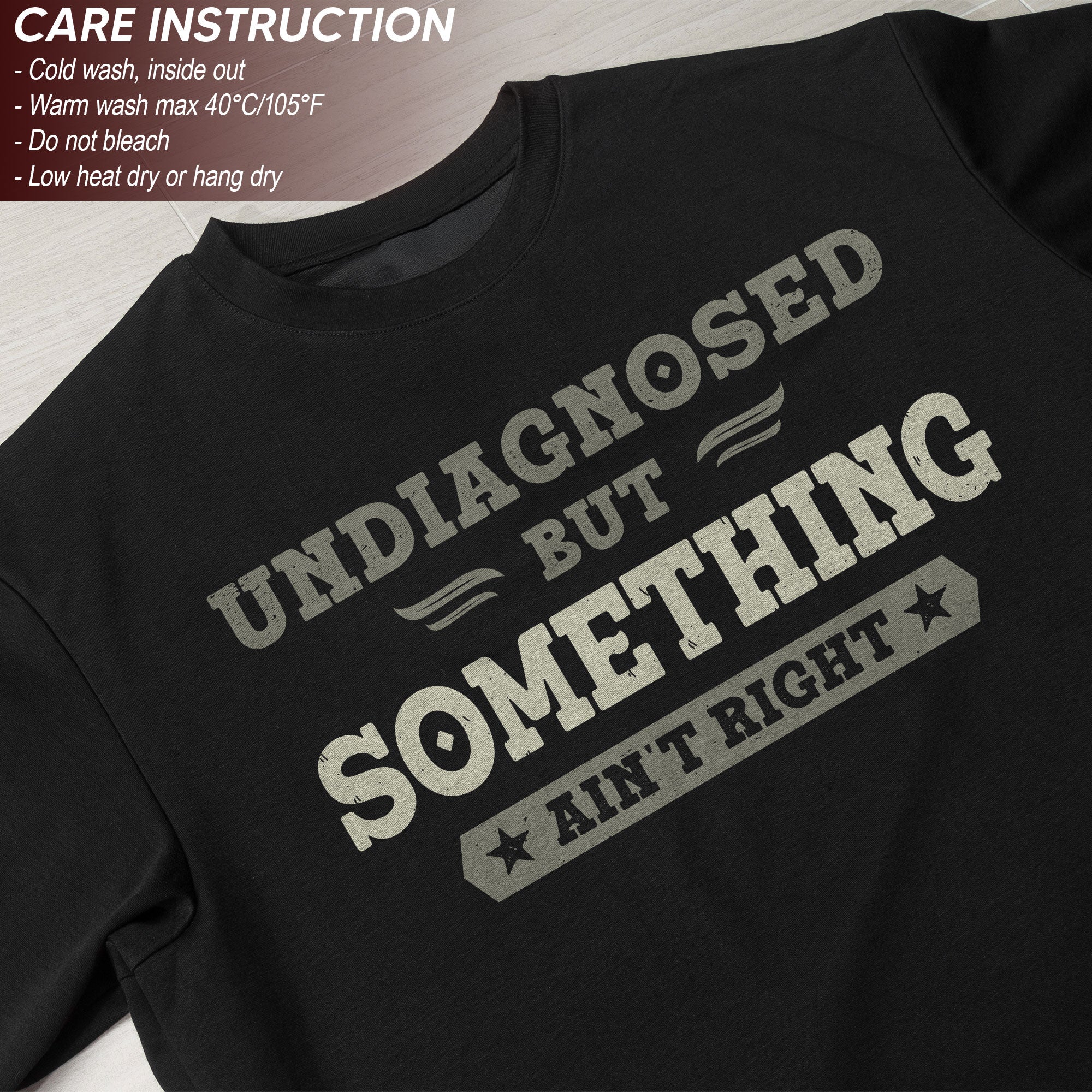 Undiagnosed But Something Ain't Right Cooling T-Shirt – Breathable Quick-Dry Sarcastic Graphic Tee