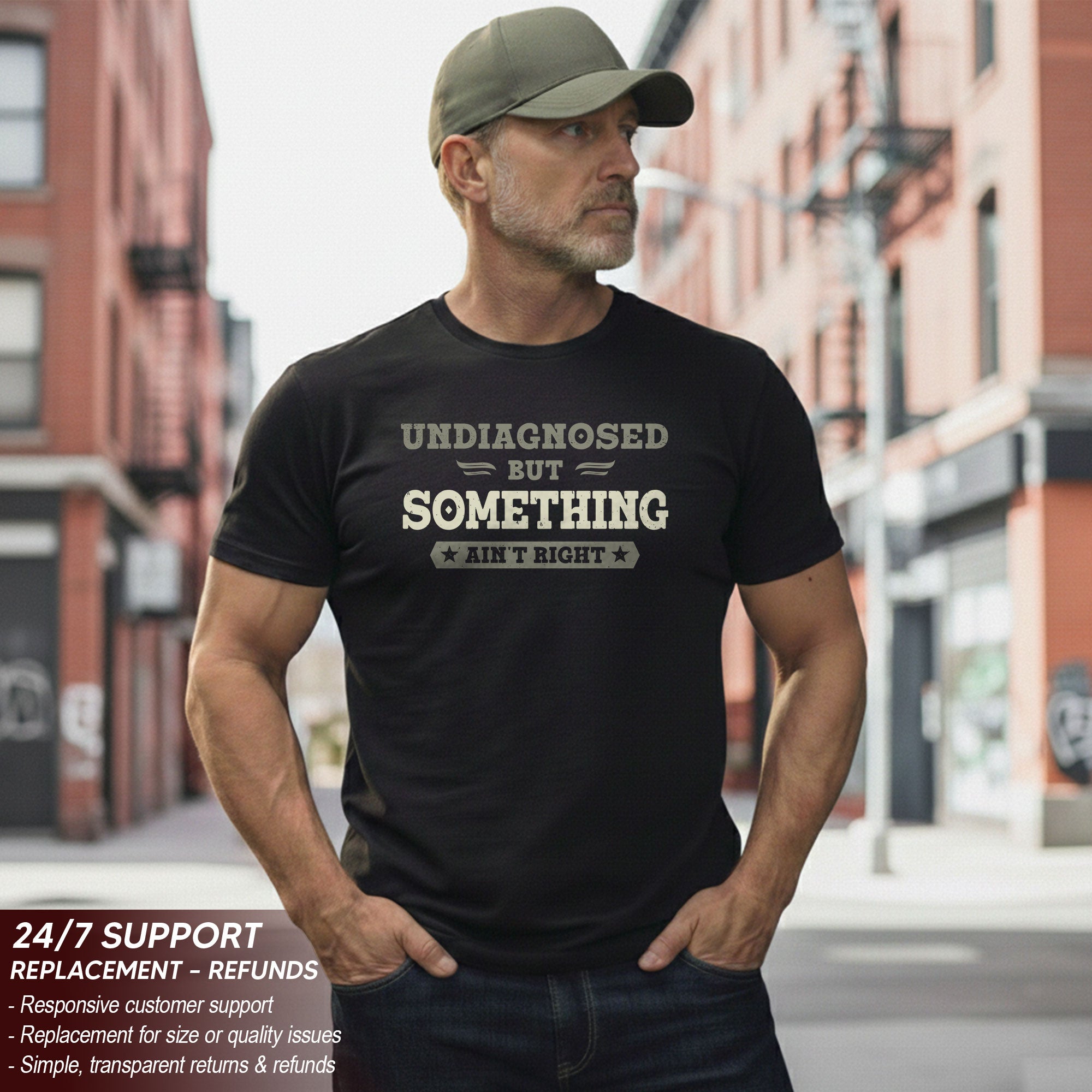 Undiagnosed But Something Ain't Right Cooling T-Shirt – Breathable Quick-Dry Sarcastic Graphic Tee