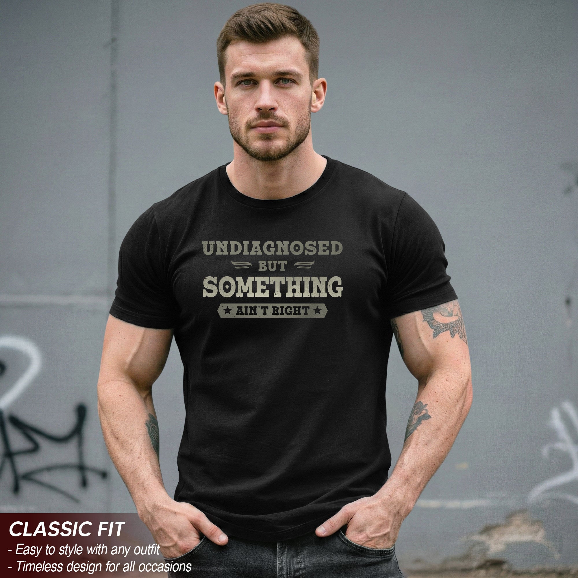 Undiagnosed But Something Ain't Right Cooling T-Shirt – Breathable Quick-Dry Sarcastic Graphic Tee