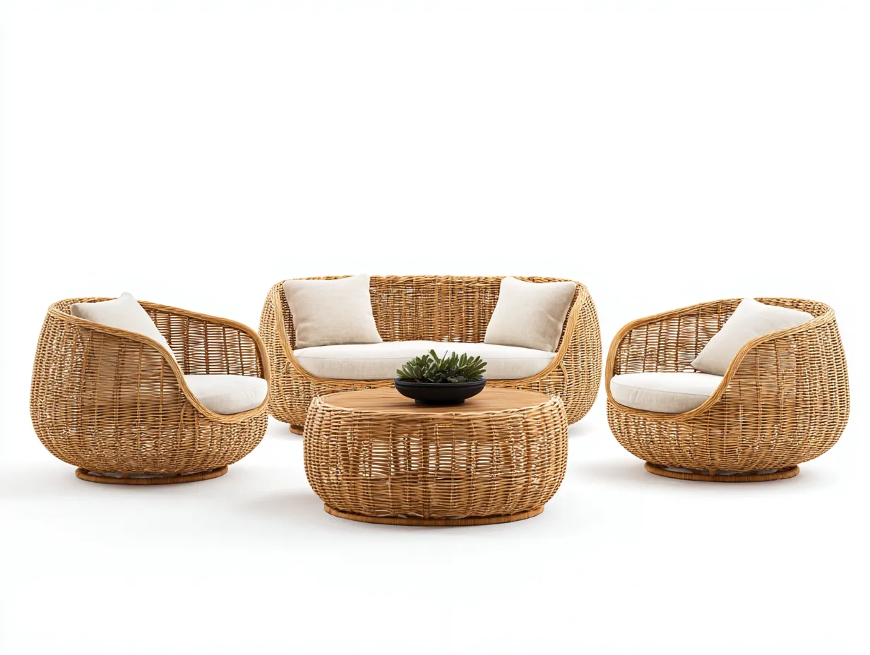Divani da esterno - rattan - 185x80x76 cm - marrone-beige - stile moderno-Tadilydwell