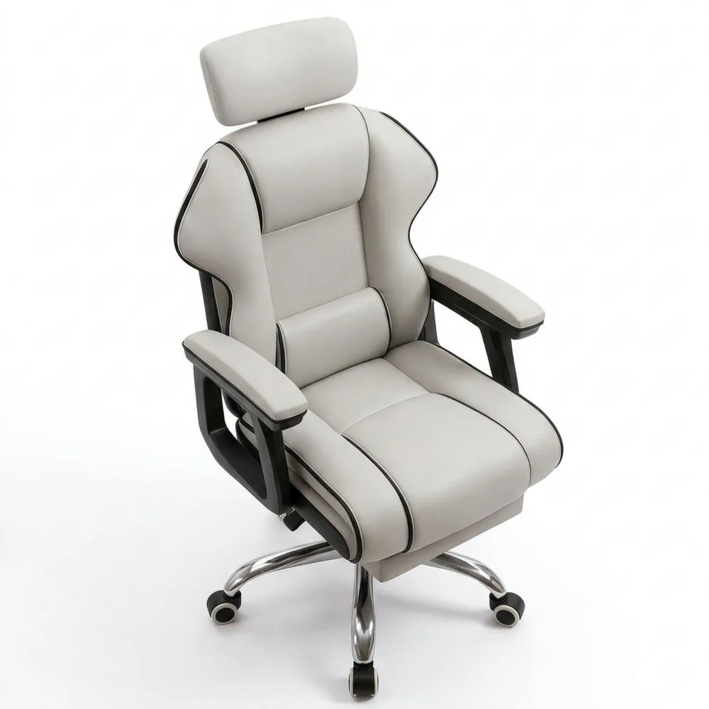 Silla de Oficina Ergonómica con Respaldo Alto y Reposapiés