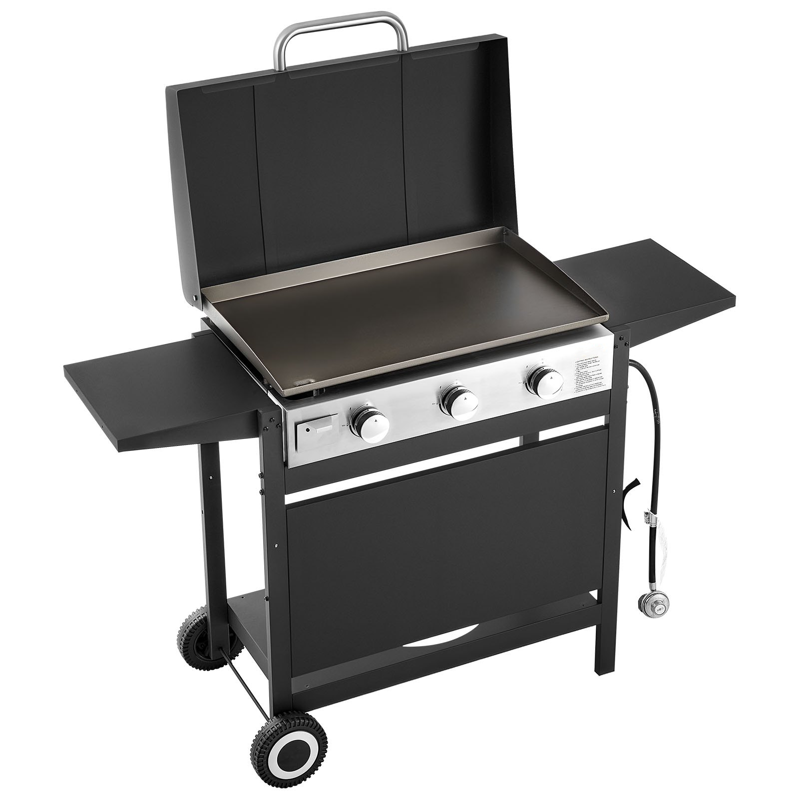 ⚡️Factory wholesale promotion 80% OFF⚡️ Gas Griddle, 3-Burner Flat Top Grill, Propane Griddle with Wheels