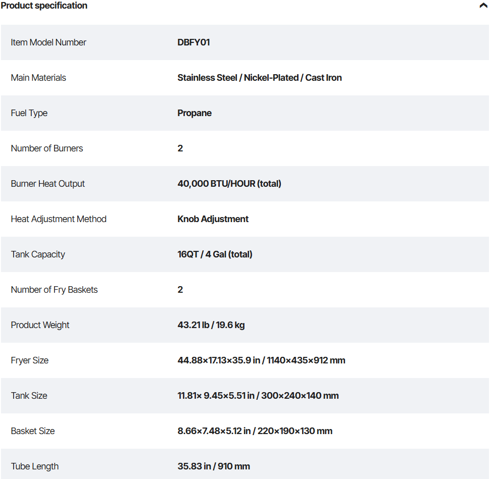 ⚡️Factory wholesale promotion 80% OFF⚡️ Outdoor Propane Deep Fryer, Dual-Tank 8QTx2 Commercial Fryer, Stainless Steel Cooker with Foldable Platform