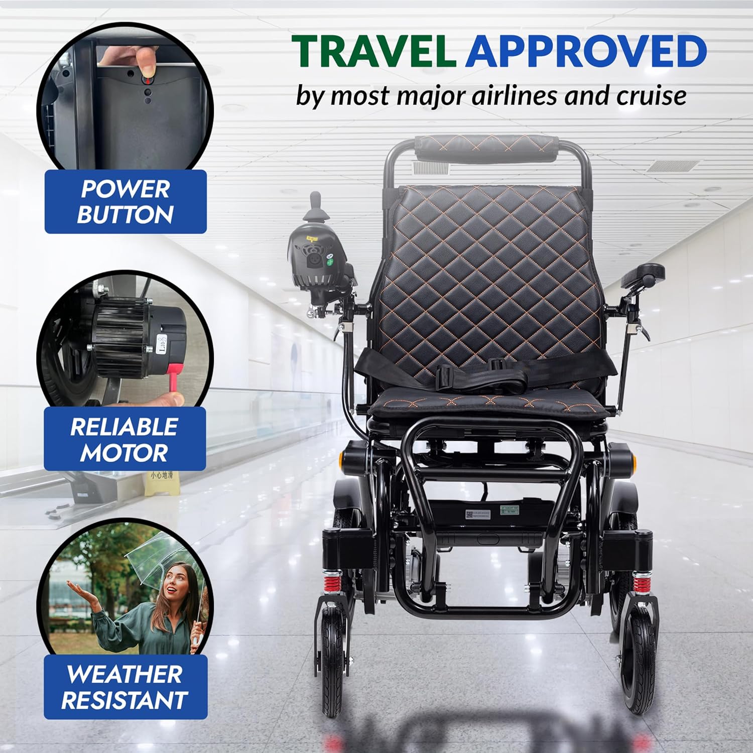 Glide Care G-5 Lightweight Foldable Electric Wheelchair