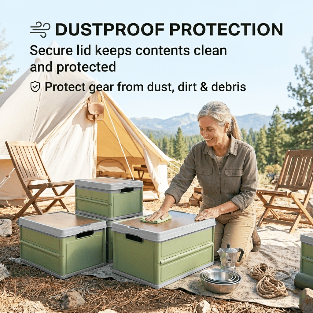🏕️ Foldable Large-Capacity Outdoor Storage Box with Lid