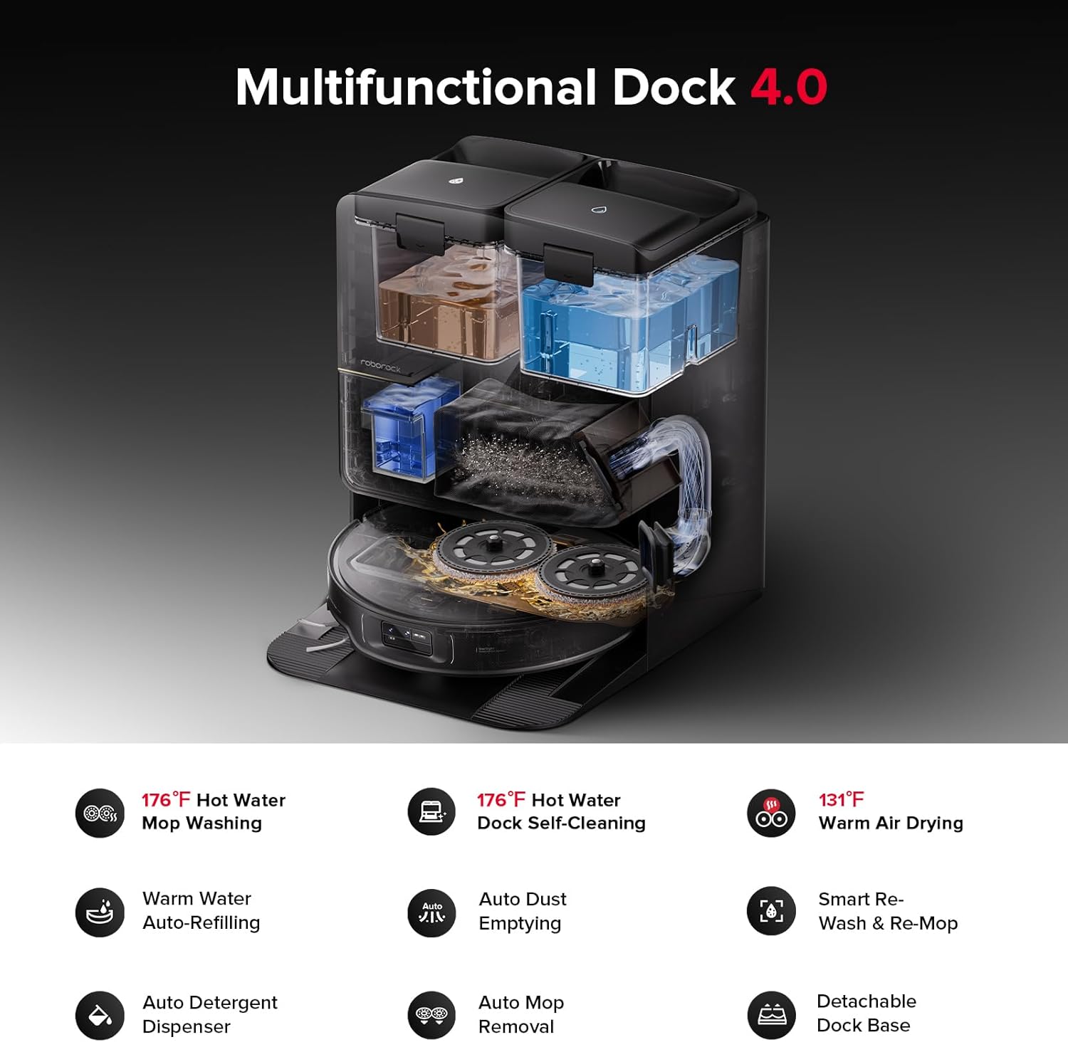 ⚡️clearance sale🌞 Z70 Ultra-Smart Robot Vacuum with Mechanical Arm, 22,000Pa Suction & Hot Water Mop