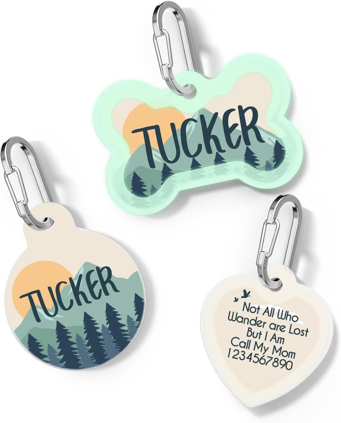 Sunrise Pet ID Tag Personalized