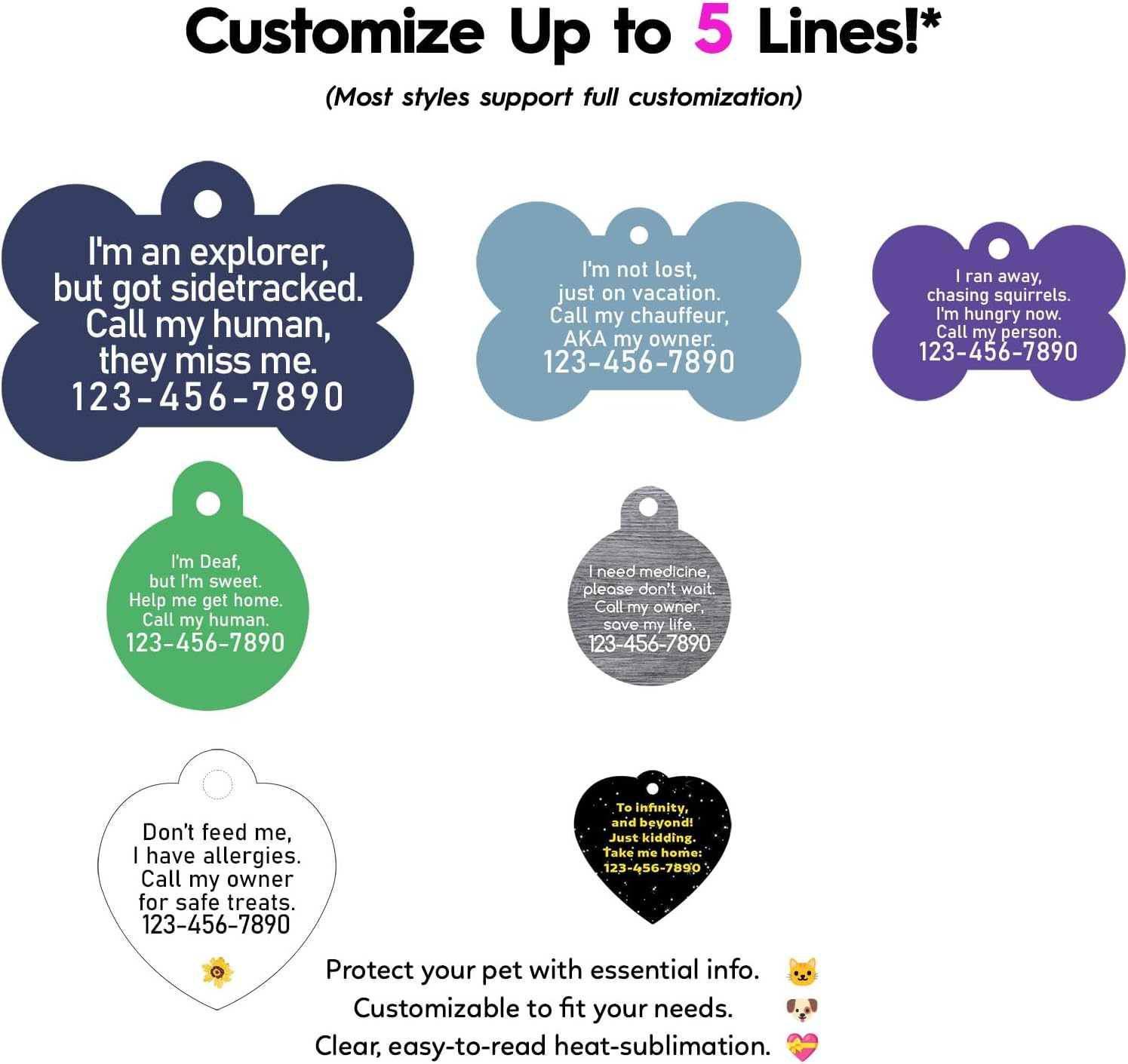 Sunrise Pet ID Tag Personalized