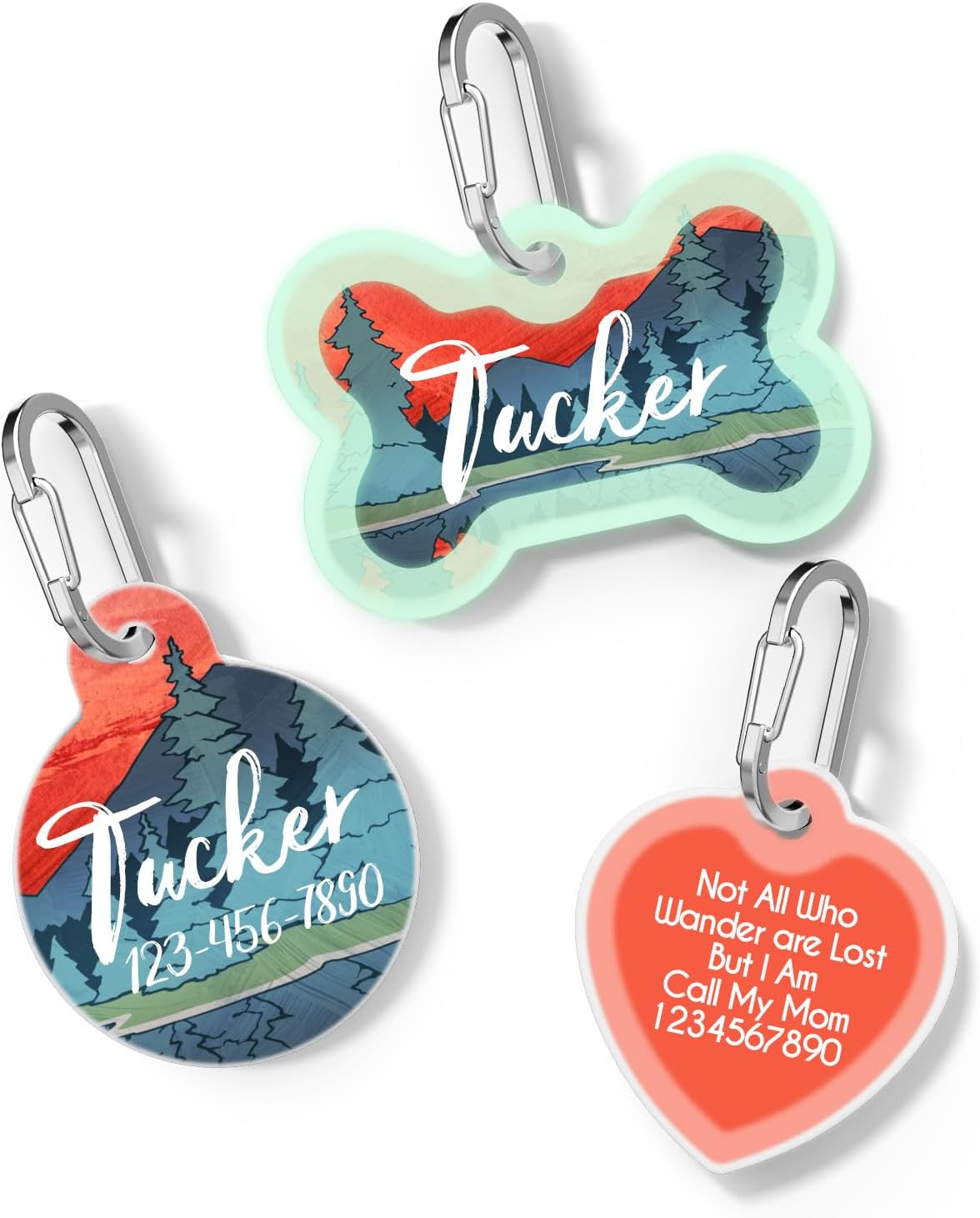 Landscape Pet ID Tag Personalized