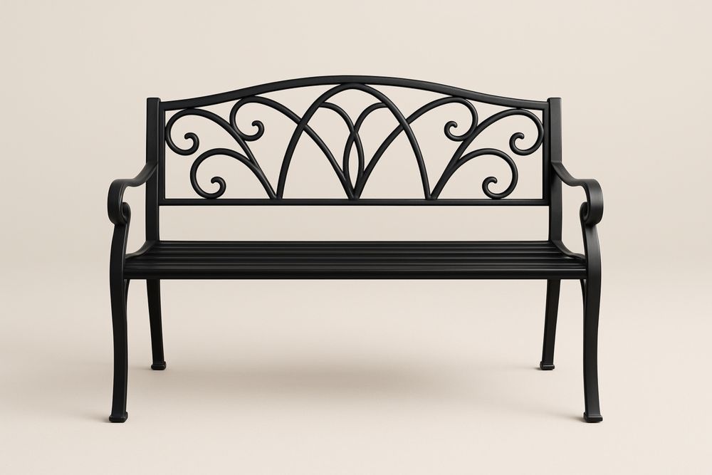 Fekete acélvázas szék, 120×58×85 cm-Nidrefuges