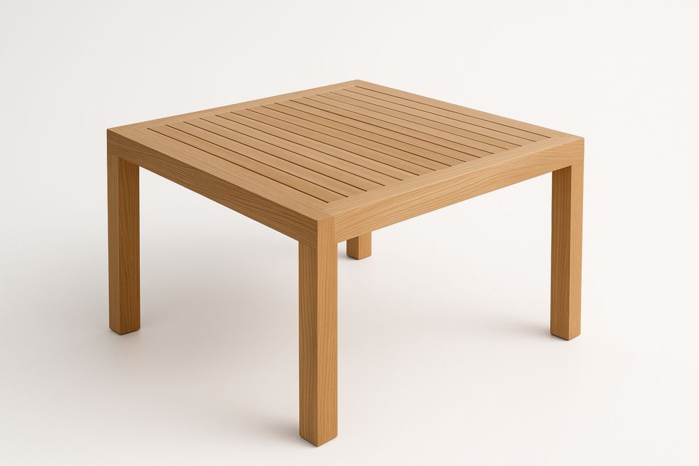 Tömörfa Étkezőasztal Négyzet 100x100x75 cm-Nidrefuges