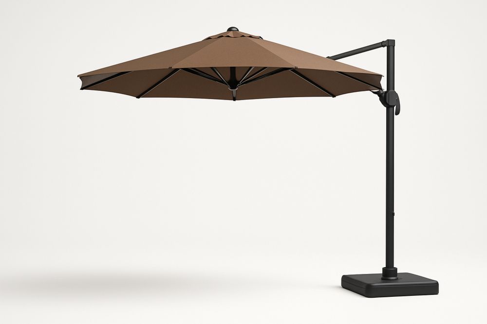 Fekete acélvázas kerti pavilon bézs poliészter tetővel és függönnyel, 300×300×260 cm-Hogarmejors