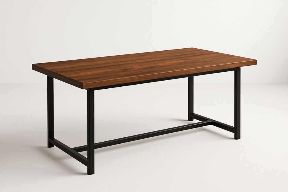 Fa étkezőasztal fém lábakkal-Hogarmejors