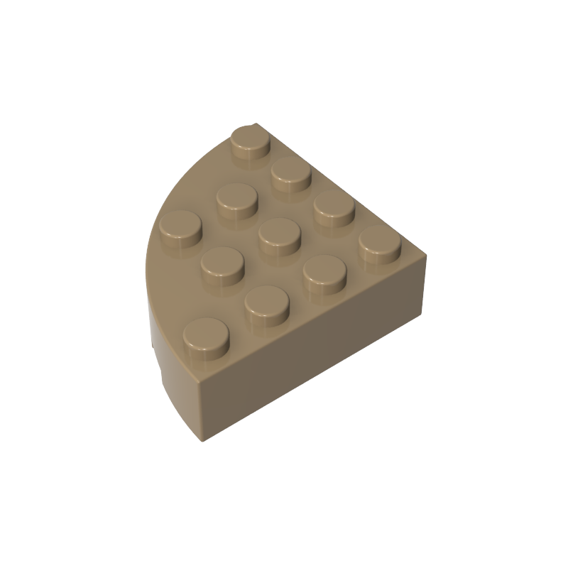 4x4 1/4 scalloped brick/curved fillet